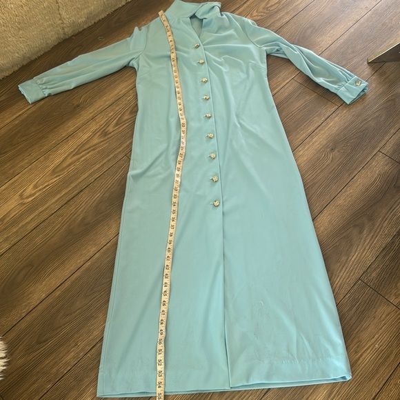 Vintage Union made size 14 maxi dress with super cool rhinestone buttons - Picture 12 of 14